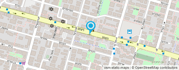 מפת הגעה אל מיני מרקט מול העיריה