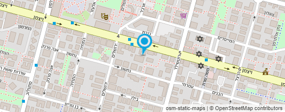 מפת הגעה אל מרכז מידע ועזרה לעולים