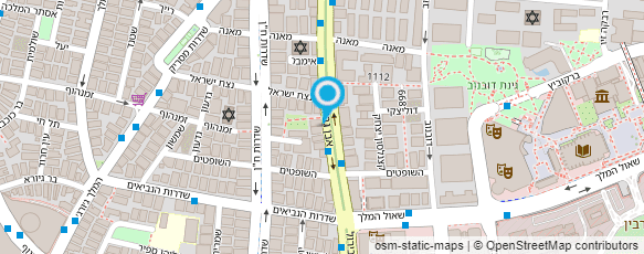 מפת הגעה אל ג'ירף אבן גבירול תל אביב