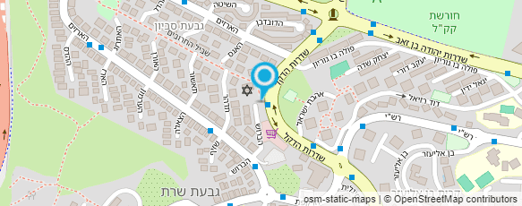 מפת הגעה אל גן אריאל