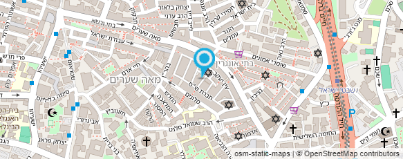 מפת הגעה אל ישיבה ותלמוד תורה מאה שערים