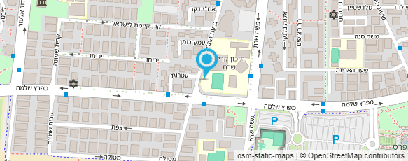 מפת הגעה אל תיכון עירוני השש שנתי קרית שרת