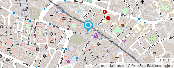 מפת הגעה אל יודאיקה בוק סנטר