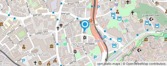 מפת הגעה אל המרכז לאמנות ירושלים