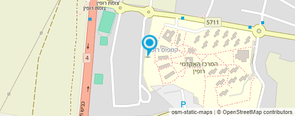 מפת הגעה אל המרכז האקדמי רופין