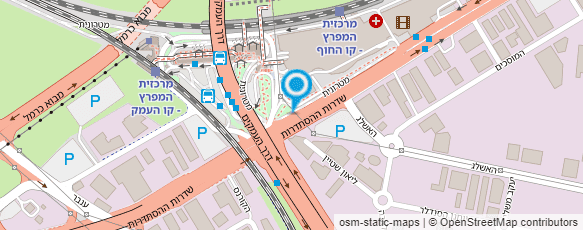 מפת הגעה אל תחנה מרכזית חיפה-אגד