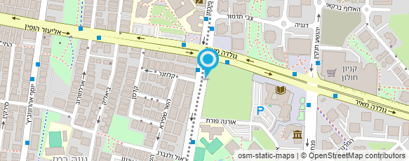 מפת הגעה אל תיכון עירוני ע"ש ח' קוגל - חט"ב גולדה