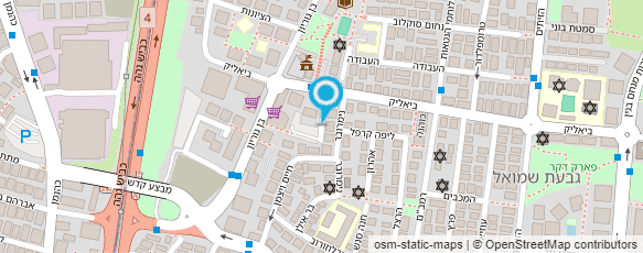 מפת הגעה אל מרפאת שיניים-פרופ' הירשברג אברהם