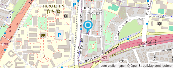 מפת הגעה אל ארגון אלמנות ויתומי צה"ל