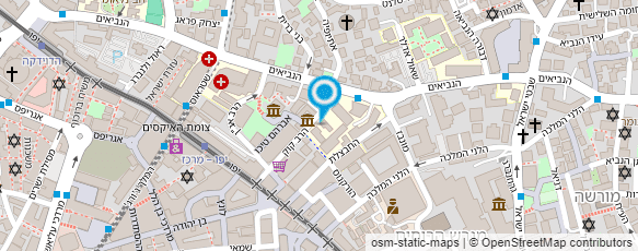 מפת הגעה אל בית טיכו מוזיאון ישראל