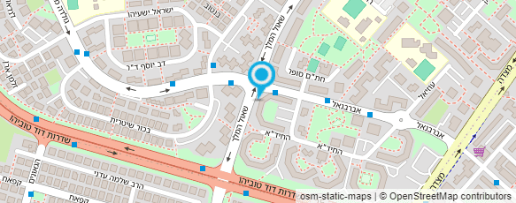 מפת הגעה אל המרכז לאבחון ושיקום עוורים ע"ש ג'ורג' סימונס