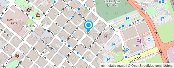 מפת הגעה אל מ. זוהר תריסים