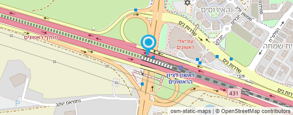 מפת הגעה אל חטיבת ביניים ע"ש אהרון קרון