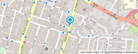 מפת הגעה אל חברת קדישא גחש'א נתניה