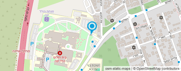 מפת הגעה אל המרכז הרפואי הלל יפה