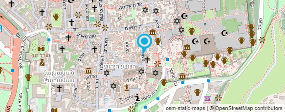 מפת הגעה אל מרכז קהילתי הרובע היהודי מפת הגעה אל מרכז קהילתי הרובע היהודי