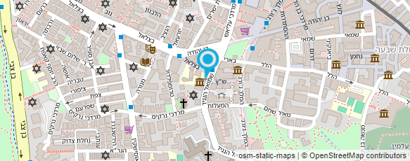 מפת הגעה אל בית האמנים ירושלים