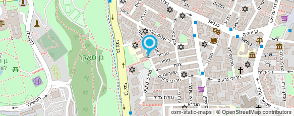 מפת הגעה אל דוגמא לבנים ע"ש הרב עוזיאל