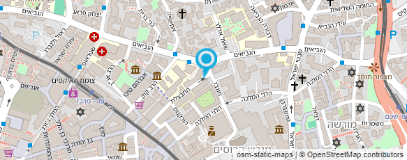 מפת הגעה אל המועצה הדתית - הרבנות הראשית ירושלים