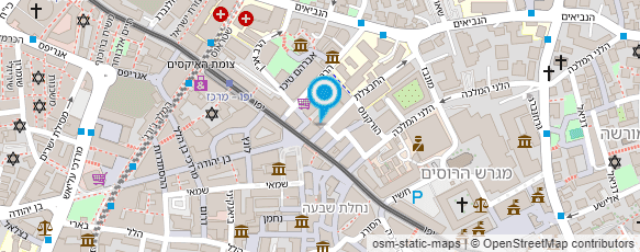 מפת הגעה אל ארגון קבלני הבנייה והתשתיות בירושלים
