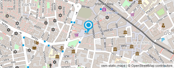 מפת הגעה אל "מתנות ירושלים" בוטח יואל