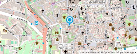 מפת הגעה אל בית הארחה של הכנסיה הלותרנית