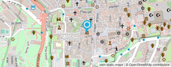 מפת הגעה אל חצר הישוב הישן ע"ש יצחק קפלן