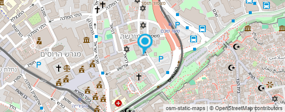 מפת הגעה אל מוסדות לב ירושלים