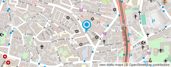 מפת הגעה אל ישיבת חסידי ברסלב אור הנעלם ירושלים