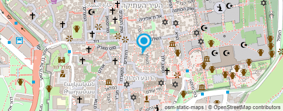 מפת הגעה אל אריאל; המרכז לתולדות ירושלים בימי בית ראשון; יד בן צבי