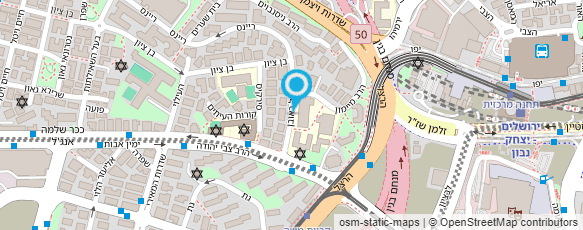 מפת הגעה אל בית חינוך לעיוורים