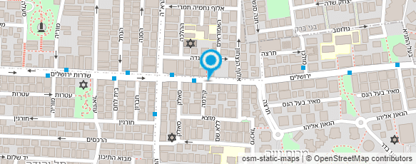 מפת הגעה אל מכולת על הדרך