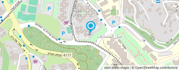 מפת הגעה אל האוניברסיטה העברית בירושלים