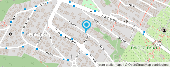 מפת הגעה אל המרכז מוטוריקה וקורדינציה