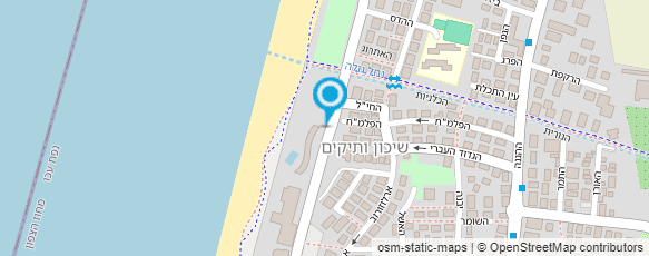 מפת הגעה אל סופרמרקט חוף הדקל