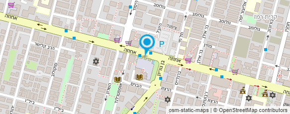 מפת הגעה אל הספריה העירונית רעננה