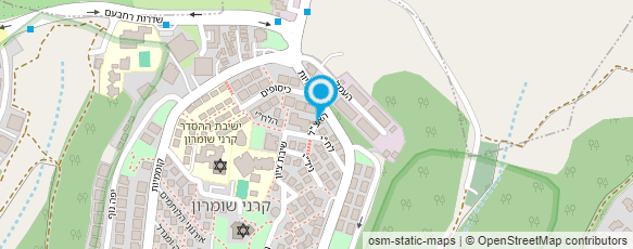 מפת הגעה אל ספרית קרני שומרון