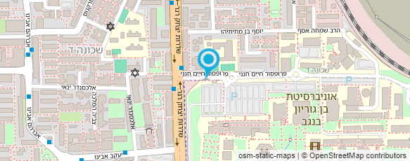 מפת הגעה אל אגודת הסטודנטים אוניברסיטת בן גוריון בנגב