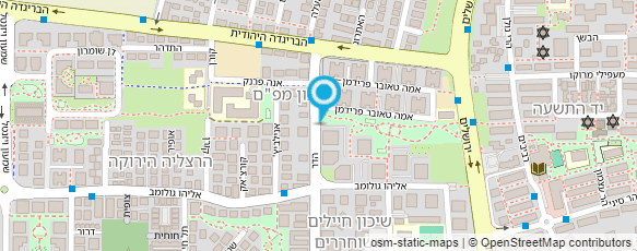 מפת הגעה אל שעורי יוגה - יהודית זנד