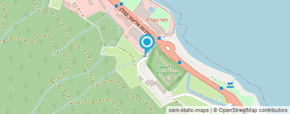 מפת הגעה אל גן לאומי חמת טבריה