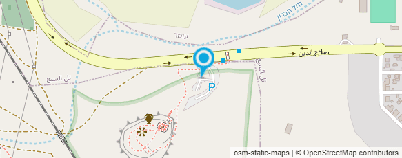 מפת הגעה אל גן לאומי תל באר שבע