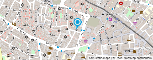 מפת הגעה אל קבוצת התאטרון הירושלמי