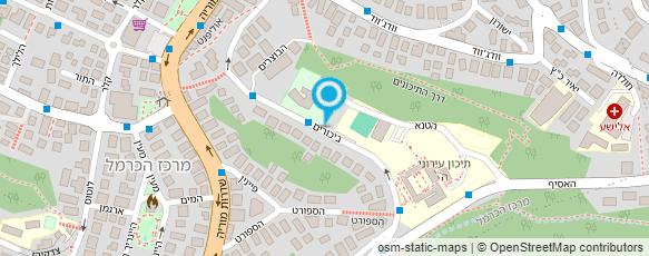 מפת הגעה אל בריכת מכבי נאמני המכבי חיפה