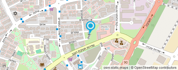 מפת הגעה אל מרכז השיער