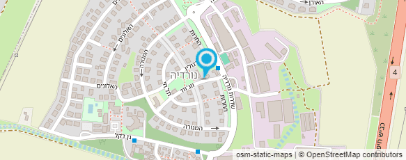 מפת הגעה אל מחלקה סיעודית בנורדיה