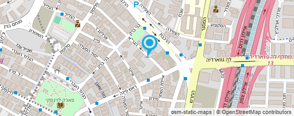 מפת הגעה אל מרכז רב שירותים לעיוורים וכבדי ראייה