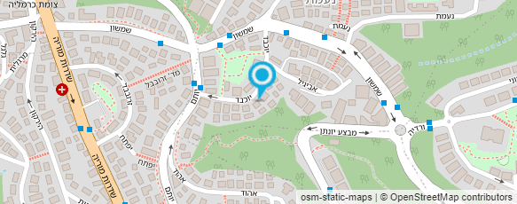 מפת הגעה אל גלזברג אדית