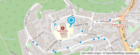 מפת הגעה אל מרכז רפואי כרמל
