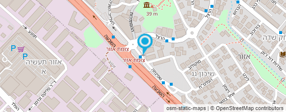 מפת הגעה אל שרותי הובלה צומת אזור בע"מ