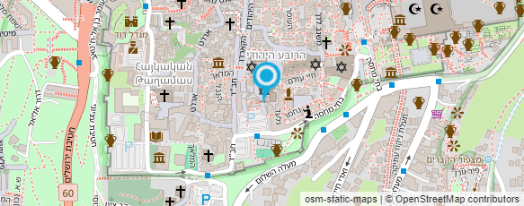 מפת הגעה אל בית הכנסת רבן יוחנן בן-זכאי